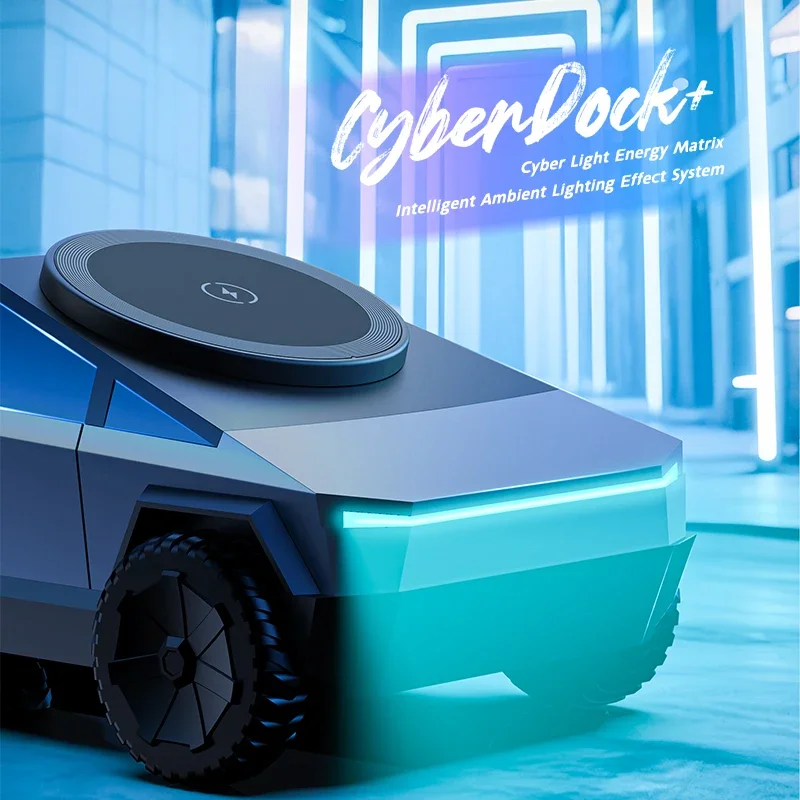 Cybertruck Desktop Qi2 Charger มัลติฟังก์ชั่น 3-in-1 Wireless Charger สําหรับ iPhone (15W),Iwatch (5W), airpods (2.5W) ชาร์จ - Image 6