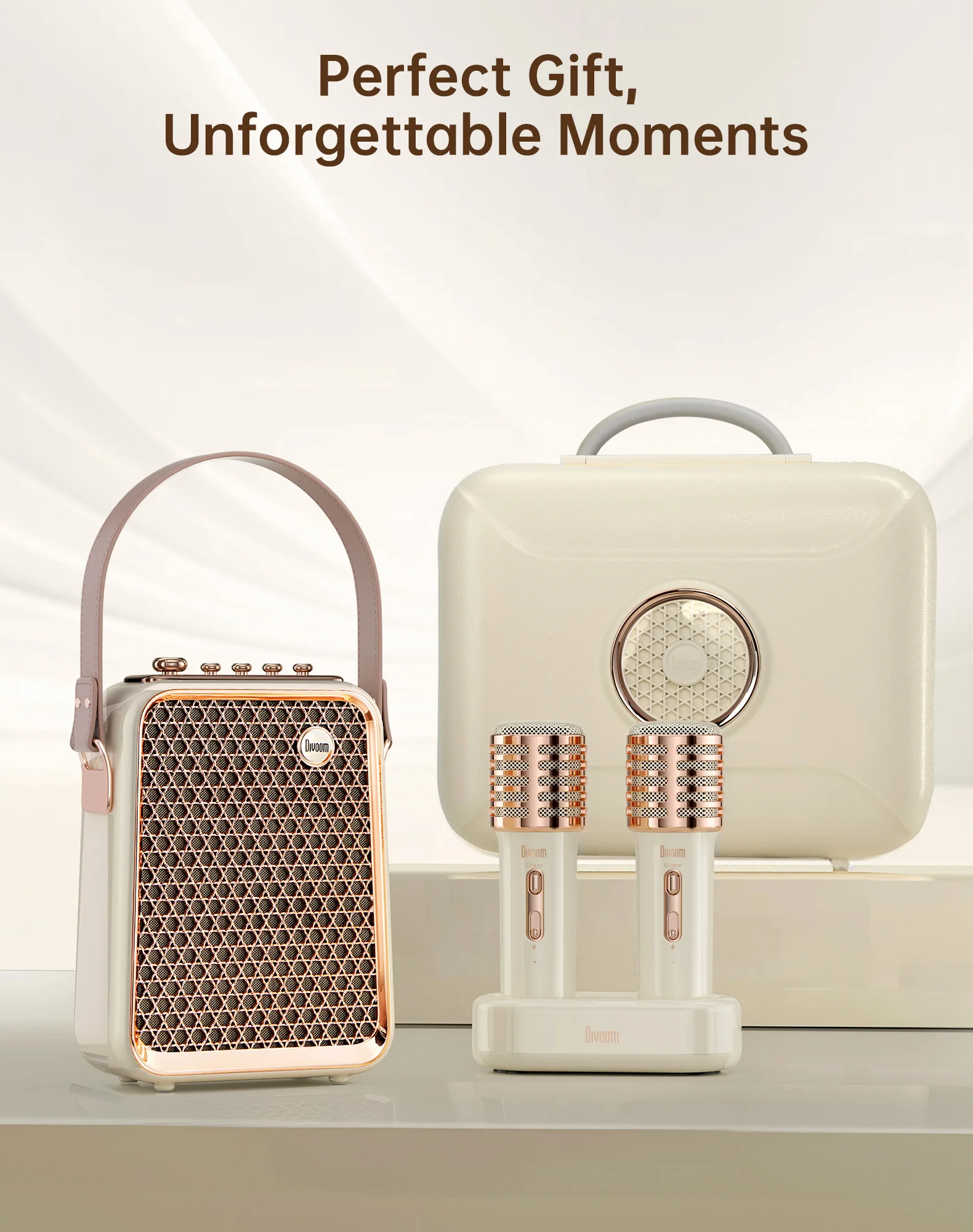 Divoom SongBird-HQ ลําโพงบลูทูธแบบพกพา Home Home Ktv ชุดเสียงคาราโอเกะลําโพงไมโครโฟนไมโครโฟนคาราโอเกะ - Image 6