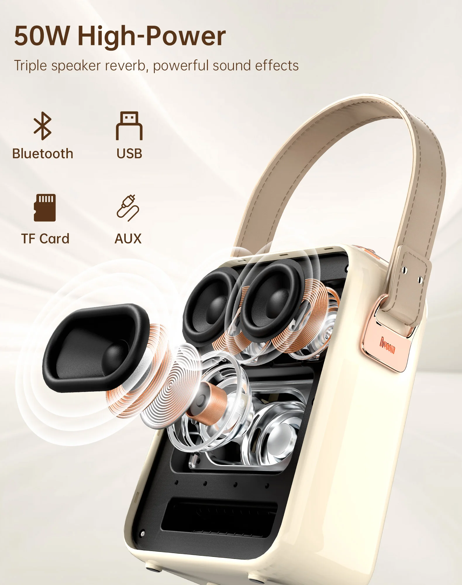 Divoom SongBird-HQ ลําโพงบลูทูธแบบพกพา Home Home Ktv ชุดเสียงคาราโอเกะลําโพงไมโครโฟนไมโครโฟนคาราโอเกะ - Image 2