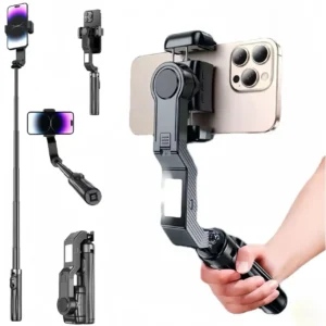 มัลติฟังก์ชั่นมือถือGimbalผู้ถือโทรศัพท์Selfie Stick Lightening BoltโคมไฟแบบพกพาMonopodสําหรับการถ่ายภาพขนาดเล็ก
