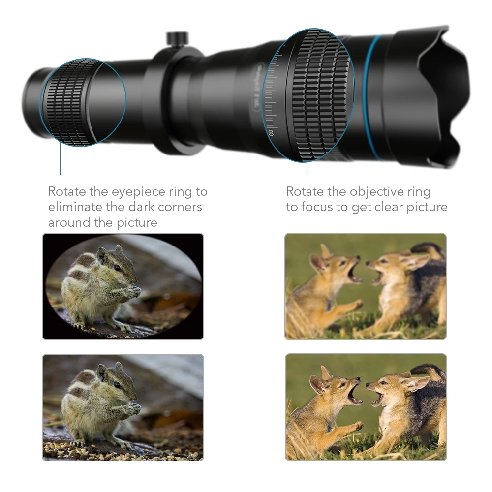 APEXEL Telephoto เลนส์ HD 36X 60X โทรศัพท์กล้องซูมกล้องโทรทรรศน์เดียวเลนส์ + SelfieTripod พร้อม Remote สำหรับสมาร์ทโฟน - Image 4